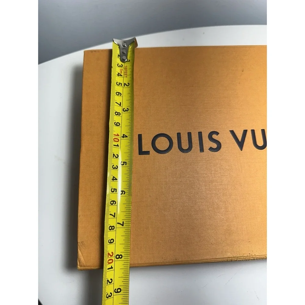 Louis Vuitton Empty Magnetic Gift Box Orange Storage Case 12x8x2 Authentic FLAW